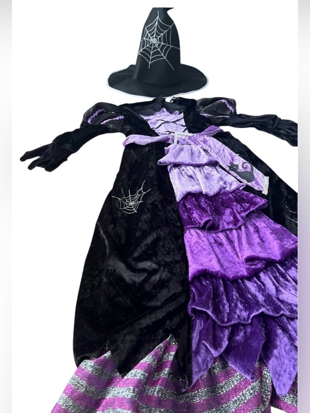 Kids Black and Purple Witch Costume Dress size 7/8